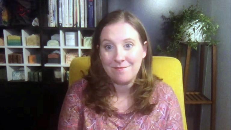 Dr. Emily Landon appears on “Chicago Tonight” via Zoom on Tuesday, Jan. 12, 2021. (WTTW News)
