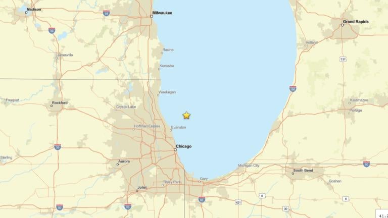 A map of Wednesday’s earthquake epicenter. (U.S. Geological Survey)
