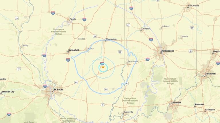 A map depicting the location of an earthquake recorded May 12, 2025. (U.S. Geological Survey)