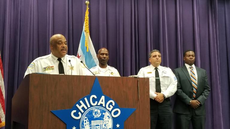 Police Superintendent Eddie Johnson speaks to the press on Sunday, July 15, 2017. (Matt Masterson / Chicago Tonight)