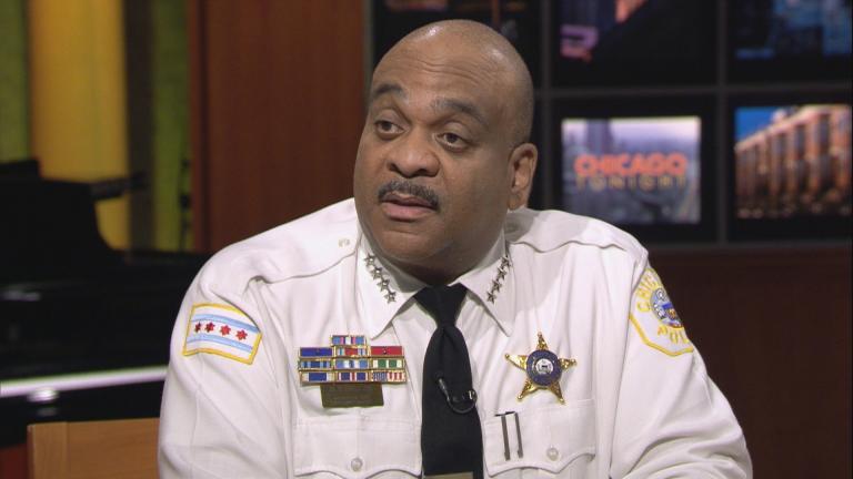 Chicago Police Superintendent Eddie Johnson appears on “Chicago Tonight” on April 12, 2018. Chicago Police Superintendent Eddie Johnson appears on “Chicago Tonight” on April 12, 2018.