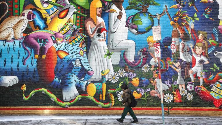 A student arrives for school Tuesday, Jan. 21, 2025, in the East Boston neighborhood of Boston. (AP Photo / Michael Dwyer)
