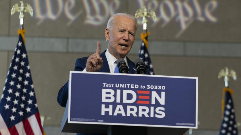 Democratic presidential candidate and former Vice President Joe Biden speaks at the Constitution Center in Philadelphia, Sunday, Sept. 20, 2020, about the Supreme Court. (AP Photo / Carolyn Kaster)