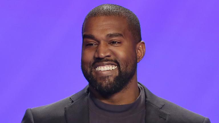 This Nov. 17, 2019, file photo shows Kanye West on stage during a service at Lakewood Church in Houston. (AP Photo / Michael Wyke, File)