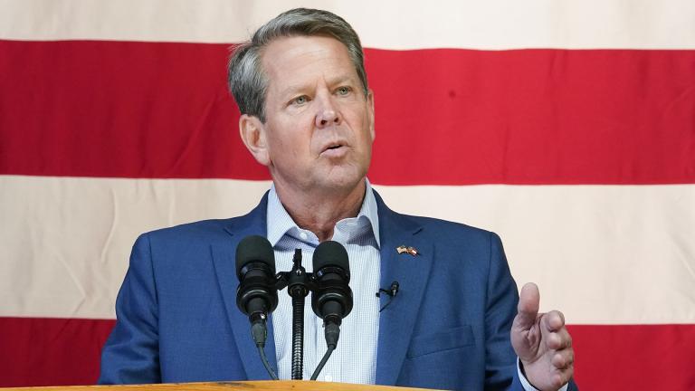 Georgia Gov. Brian Kemp speaks during a Get Out the Vote Rally, on May 23, 2022, in Kennesaw, Ga. (AP Photo / Brynn Anderson, File)
