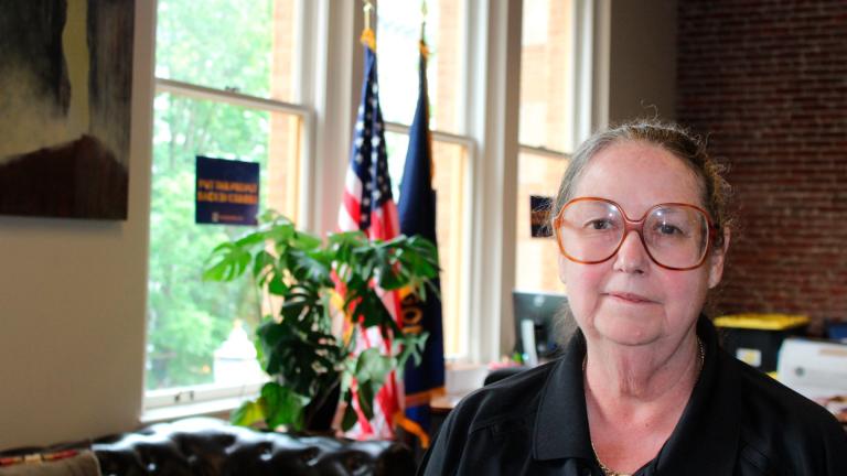 Betsy Johnson, Oregon’s non-affiliated gubernatorial candidate, poses in her campaign office in downtown Portland, Ore., on Friday, May 27, 2022. The former lawmaker will be in a three-way race for the governor’s seat in November. (AP Photo / Sara Cline)