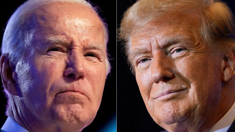 FILE - This combo image shows President Joe Biden, left, Jan. 5, 2024, and Republican presidential candidate former President Donald Trump, right, Jan. 19, 2024. (AP Photo, File)