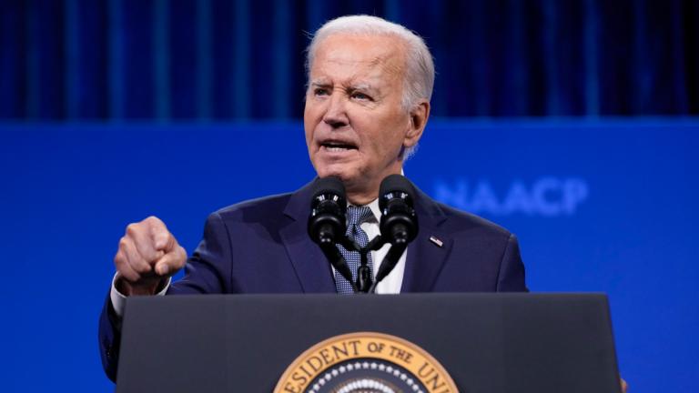 FILE - President Joe Biden speaks at the 115th NAACP National Convention in Las Vegas, July 16, 2024. (Susan Walsh / AP Photo, File)
