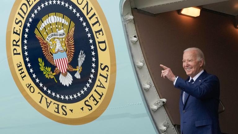 President Joe Biden arrives at Los Angeles International Airport, Feb. 20, 2024, in Los Angeles. (AP Photo / Manuel Balce Ceneta, File)