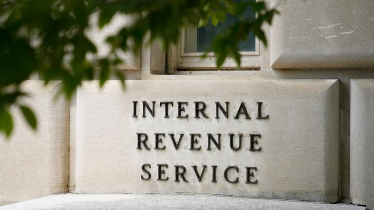 A sign outside the Internal Revenue Service building is seen, May 4, 2021, in Washington. (AP Photo / Patrick Semansky, File)