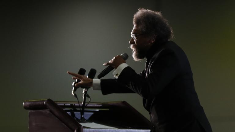 - Cornel West speaks at a campaign rally for Sen. Bernie Sanders, I-Vt., in Detroit, March 6, 2020. (AP Photo / Paul Sancya, File)
