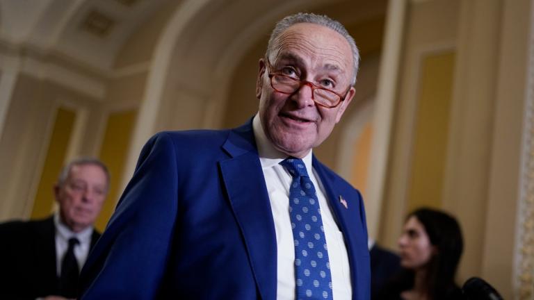 Senate Majority Leader Chuck Schumer, D-N.Y., speaks to reporters at the Capitol in Washington, Nov. 15, 2022. (AP Photo / J. Scott Applewhite, File)