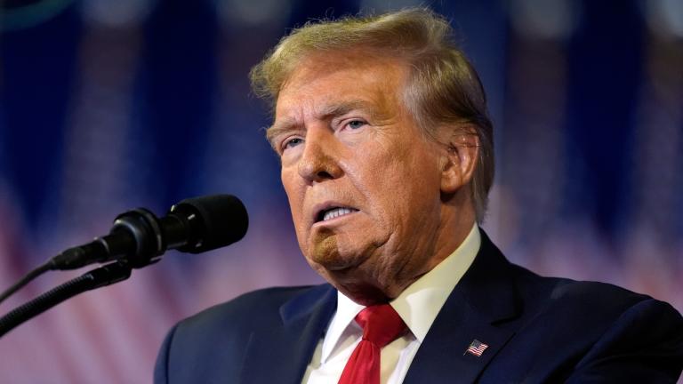 Republican presidential candidate former President Donald Trump speaks at a Get Out The Vote rally at Coastal Carolina University in Conway, S.C., Saturday, Feb. 10, 2024. (AP Photo / Manuel Balce Ceneta)