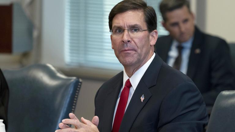 Secretary of Defense Mark Esper speaks Sept. 22, 2020, at the Pentagon in Washington. (AP Photo / Alex Brandon, File)