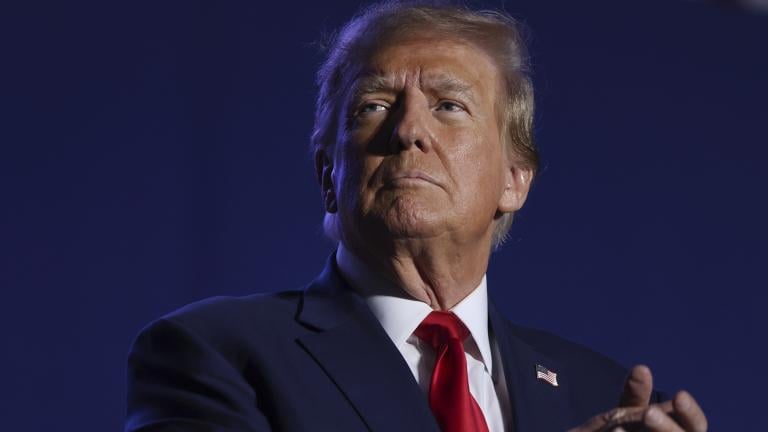 Former President Donald Trump speaks at a campaign rally, Saturday, Dec. 16, 2023, in Durham, N.H. (AP Photo / Reba Saldanha, File)