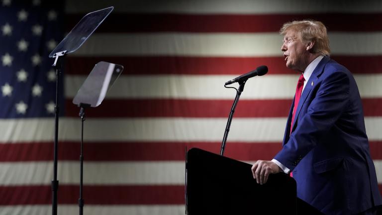 Former President Donald Trump speaks during a rally Sunday, Dec. 17, 2023, in Reno, Nev. (AP Photo / Godofredo A. Vásquez, File)