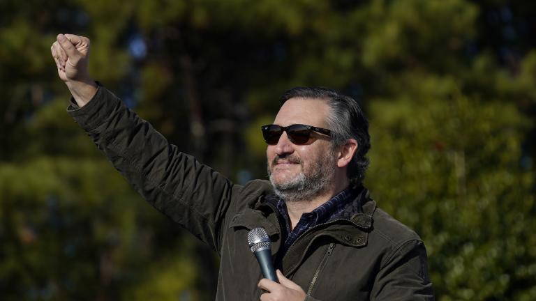 Sen. Ted Cruz, R-Texas, greets a crowd before he speaks at a campaign rally for Sen. Kelly Loeffler, R-Ga., on Saturday, Jan. 2, 2021, in Cumming, Ga. (AP Photo / Brynn Anderson)
