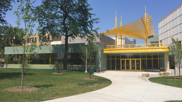 The new Arts and Recreation Center at Ellis Park. (Eddie Arruza / Chicago Tonight)