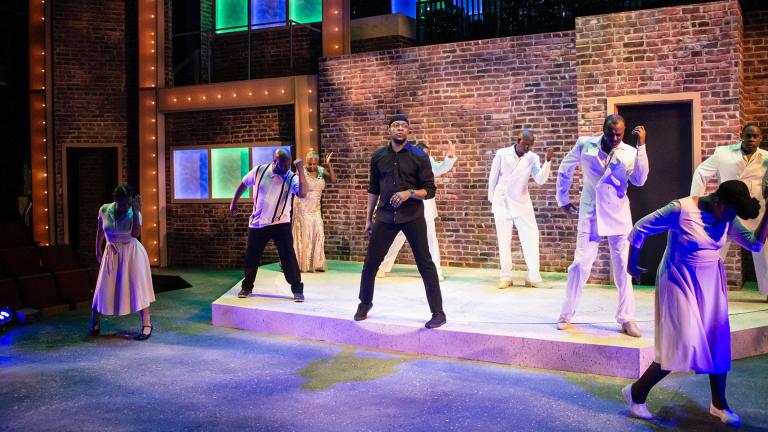 “Elvis Presley Was a Black Man Named Joe” is at the Black Ensemble Theater through April 20. (Courtesy of Black Ensemble Theater)