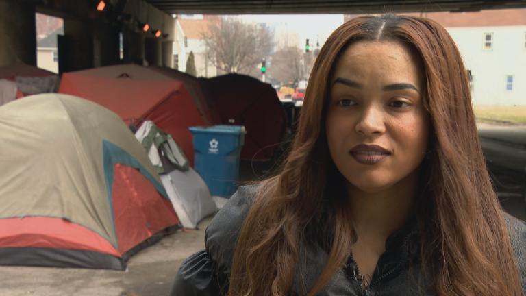 Activist Aleta Clark has hosted “sleep outs” under a Pilsen viaduct to raise funds to support Chicago's homeless community and open a shelter. (WTTW News)