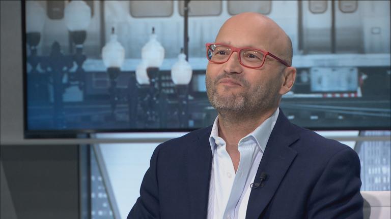  Enrique Mazzola, music director of the Lyric Opera of Chicago, appears on “Chicago Tonight” on Nov. 21, 2022. (WTTW News)
