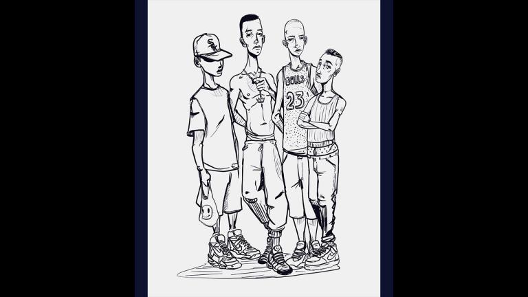 An illustration by Langston Allston from the new book “Everything Must Go.” (Courtesy Kevin Coval and Allston)