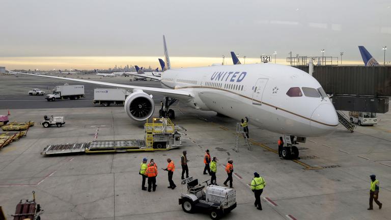 A Dreamliner 787-10 arriving from Los Angeles pulls up to a gate at Newark Liberty International Airport in Newark, N.J., Monday, Jan. 7, 2019. (AP Photo / Seth Wenig, File)