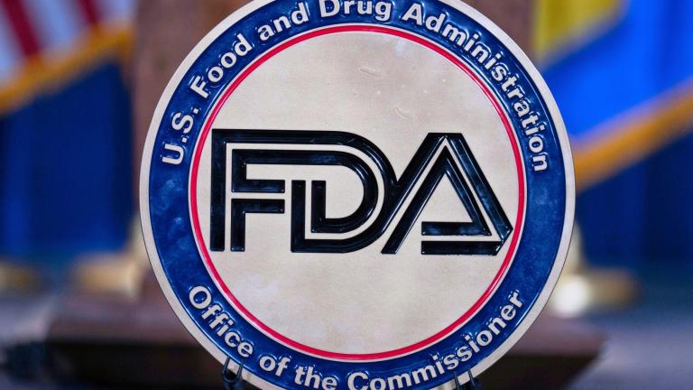 FILE - The Food and Drug Administration seal is seen at the Hubert Humphrey Building Auditorium in Washington, April 22, 2025. (AP Photo / Jose Luis Magana, File)