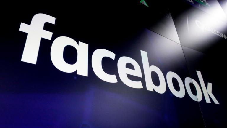 This March 29, 2018 file photo shows the Facebook logo on screens at the Nasdaq MarketSite, in New York’s Times Square. (AP Photo / Richard Drew, File)