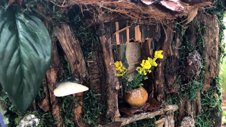 Fairy house, Humboldt Park. (Patty Wetli / WTTW News)