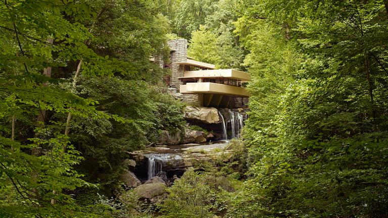 Frank Lloyd Wright-designed Fallingwater in Mill Run, Pennsylvania.