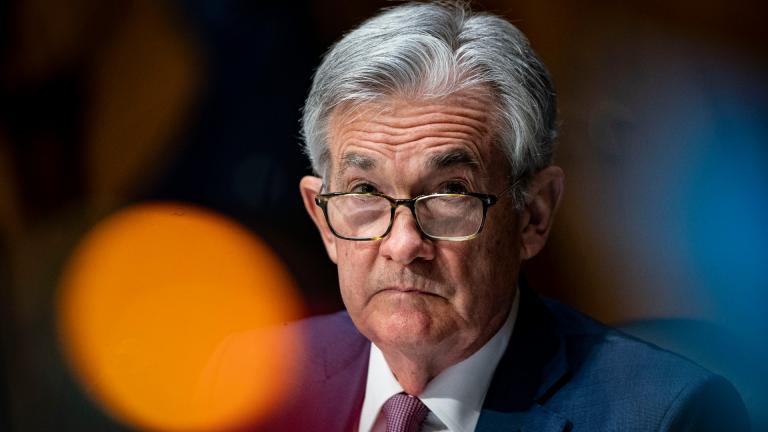 In this Dec. 1, 2020 file photo, Federal Reserve Chair Jerome Powell listens during a Senate Banking Committee hearing on Capitol Hill in Washington. (Al Drago / The New York Times via AP, Pool)