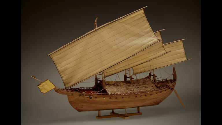 Model of the Java Sea shipwreck, built by Nicholas Burningham (John Weinstein / The Field Museum)