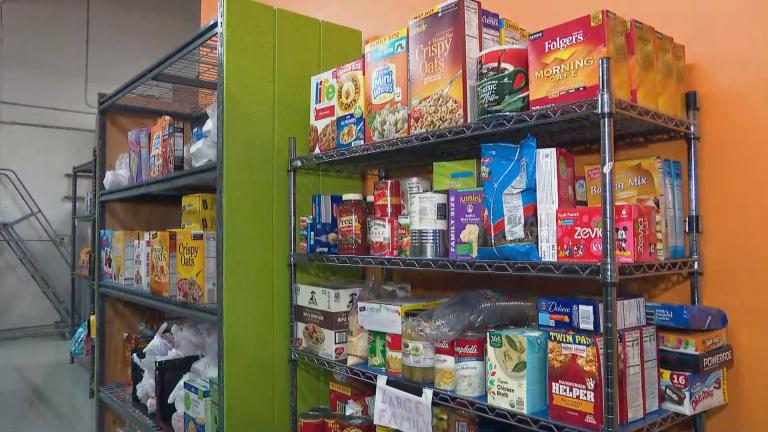 A food pantry in Woodridge. (WTTW News)