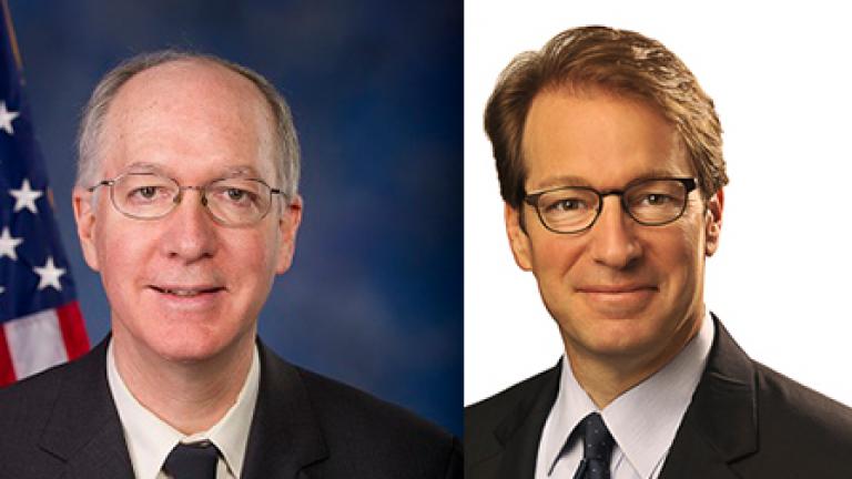 Congressmen Bill Foster, left, and Peter Roskam