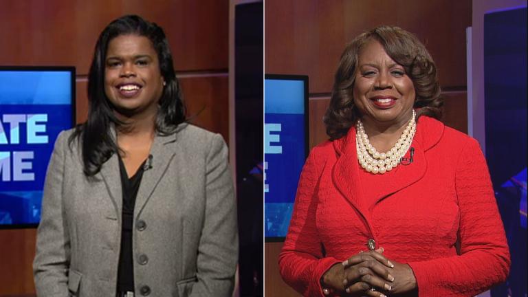 Kim Foxx, left, and Dorothy Brown. (Chicago Tonight)