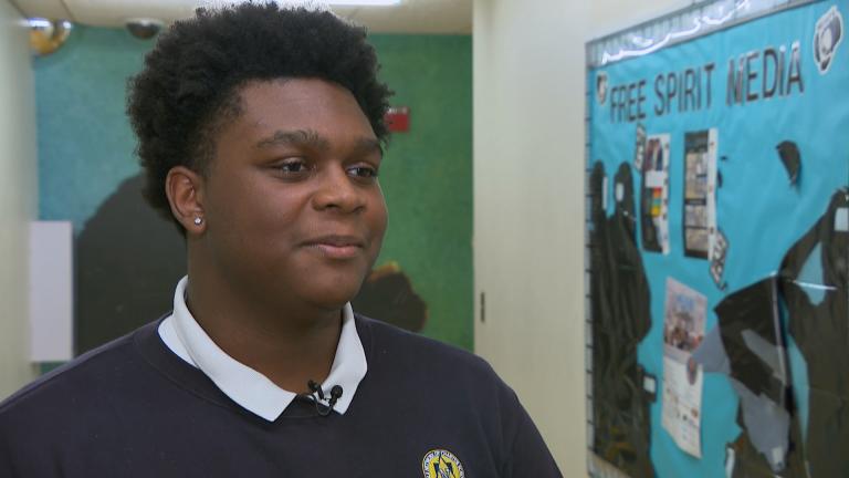 Zachary Webster talks about the video production skills he’s learned through Free Spirit Media. (WTTW News)
