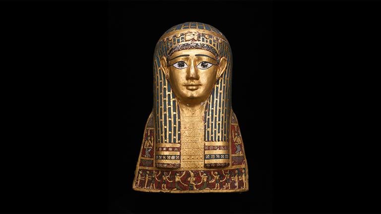 Funerary Mask, Late Ptolemaic Period–early Roman Period, 1st century BCE. Ancient Egyptian. (Courtesy The Art Institute of Chicago, W. Moses Willner Fund).