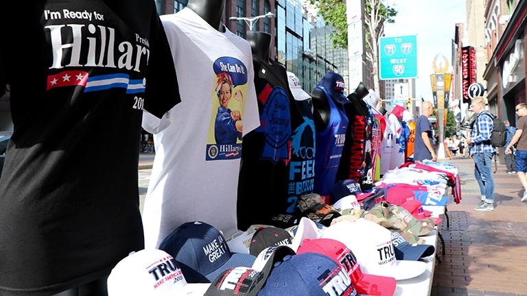 Merchandise for sale at the Republican National Convention. (Evan Garcia)
