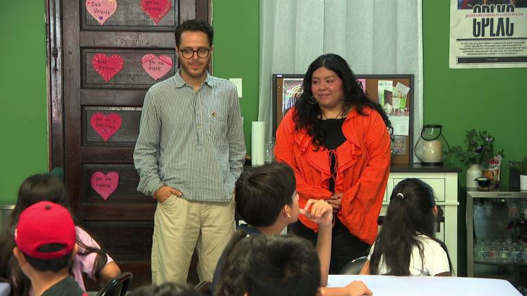Antonio Santos and Katia Martinez founded the Gage Park Latinx Council. (WTTW News)