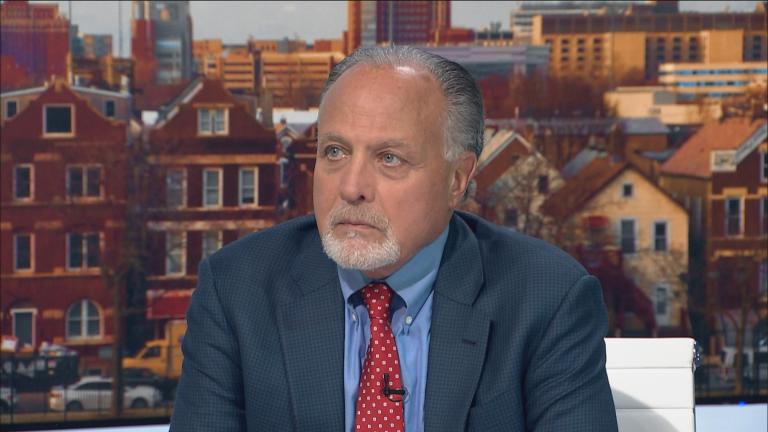 Burr Ridge Mayor Gary Grasso appears on “Chicago Tonight” on Nov. 2, 2022. (WTTW News)