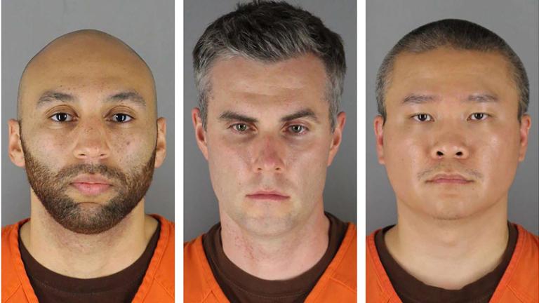 This combination of photos provided by the Hennepin County Sheriff's Office in Minnesota on Wednesday, June 3, 2020, shows from left, former Minneapolis police Officers J. Alexander Kueng, Thomas Lane and Tou Thao. (Hennepin County Sheriff's Office via AP, File)