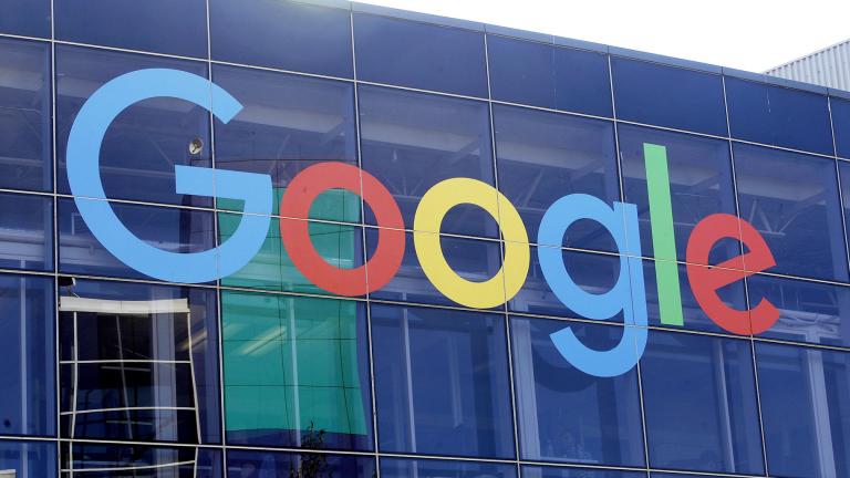 In this Sept. 24, 2019, file photo a sign is shown on a Google building at their campus in Mountain View, Calif. (AP Photo / Jeff Chiu, File)