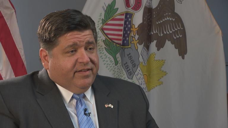 Gov. J.B. Pritzker speaks with Amanda Vinicky of “Chicago Tonight” on Friday, Jan. 10, 2020. (WTTW News)