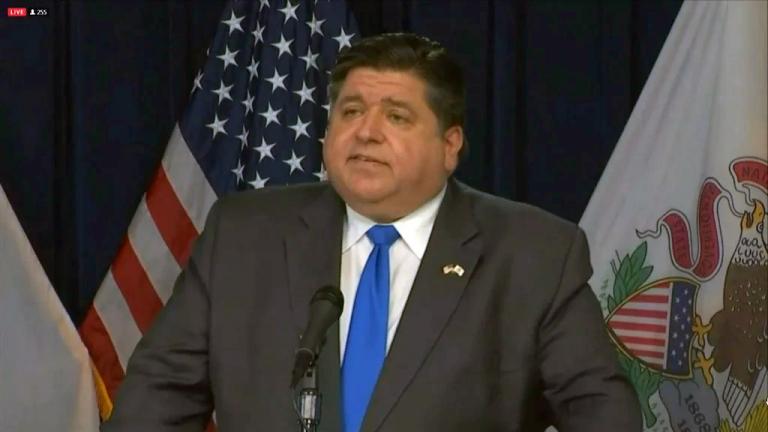 Gov. J.B. Pritzker speaks at his daily COVID-19 briefing on Oct. 30, 2020. (WTTW News)