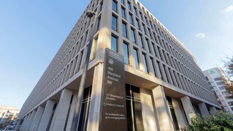FILE - The U.S. Department of Education building is photographed in Washington, Dec. 3, 2024. (AP Photo / Jose Luis Magana, File)