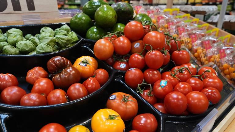Produce, which is covered by the USDA Supplemental Nutrition Assistance Program (SNAP), is displayed for sale at a grocery store in Baltimore, Monday, Nov. 10, 2025. (AP Photo / Stephanie Scarbrough)