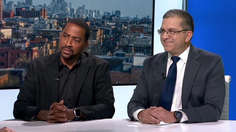 Ald. William Hall (6th Ward) and Ald. Scott Waguespack (32nd Ward) appear on “Chicago Tonight” on July 20, 2026. (WTTW News)