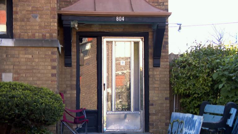 Hampton House, the childhood home of former Black Panther Party activist Fred Hampton in Maywood. (WTTW News)