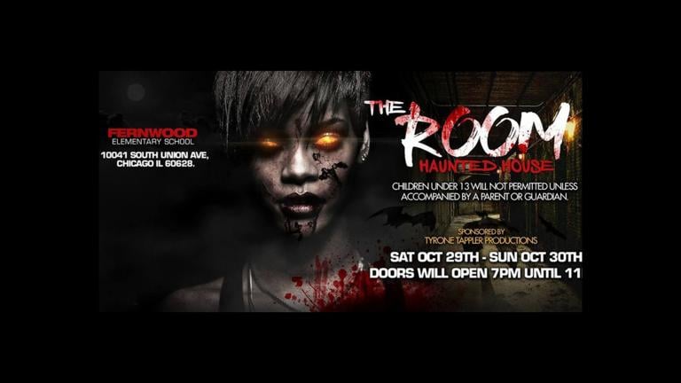An Eventbrite ad for the canceled "The Room" haunted house event.